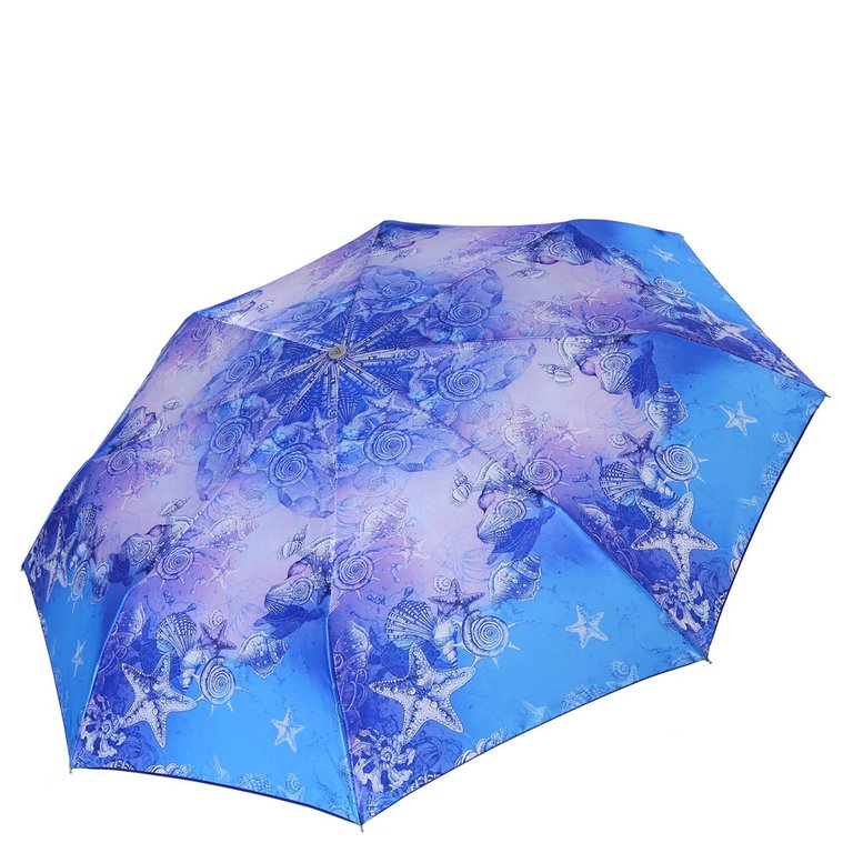 Зонт женский суперавтомат Fabretti, облегченный, 3 сложения, сатин