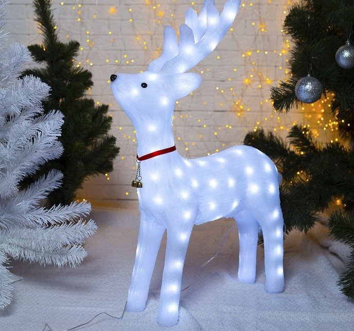 Фигурка светодиодная "Олень матовый" 80 см
