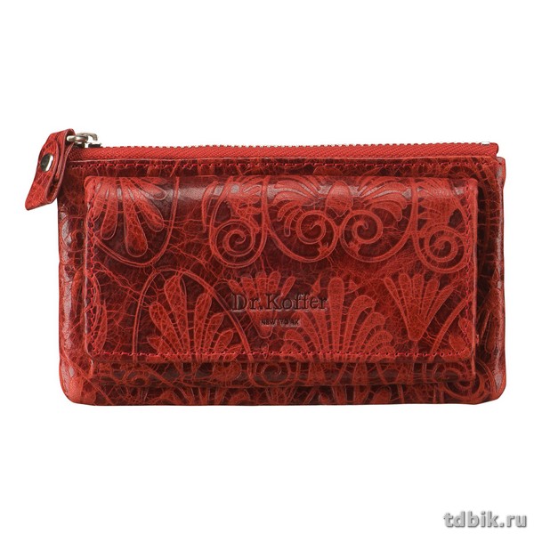 Футляр для ключей Dr.Koffer 13,5*8см красный