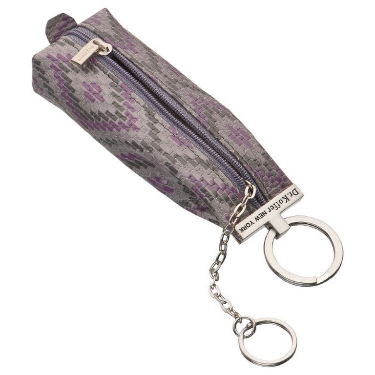 Футляр для ключей Dr.Koffer 14*4,5см, на молнии, серый