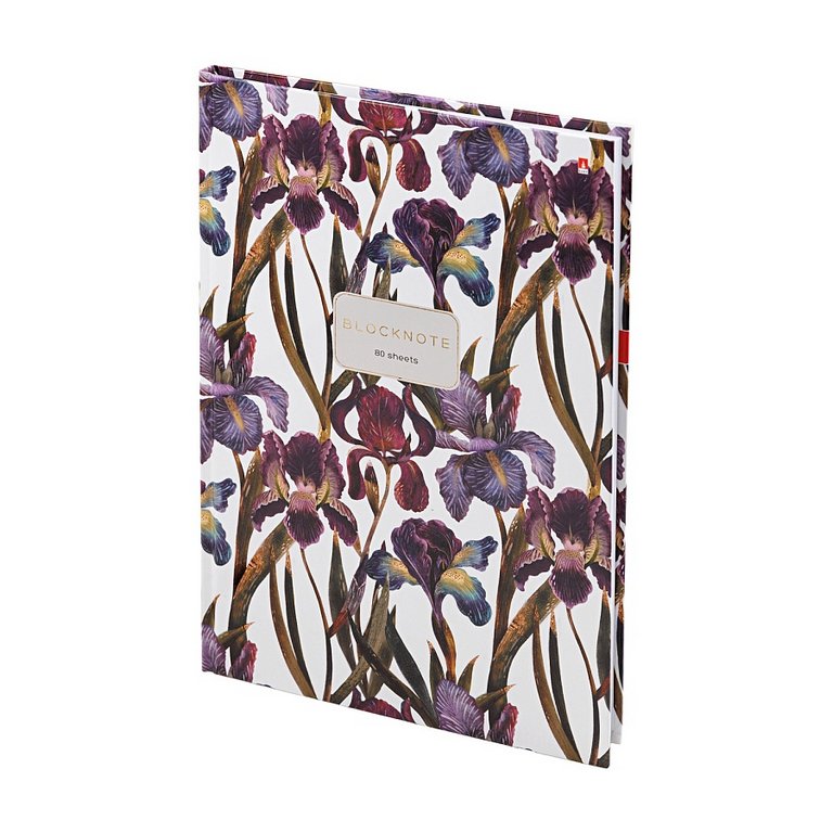 Бизнес-блокнот А4  80л., 200*290 мм, "FLORA.ИРИСЫ"