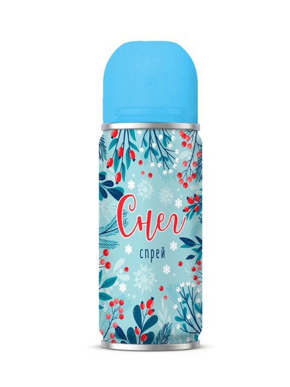 Снег синтетический в спрее 250мл., цвет голубой