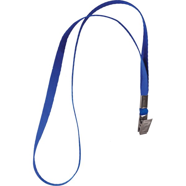 Шнур для бейджа синий с клипом длина 40 см deVENTE