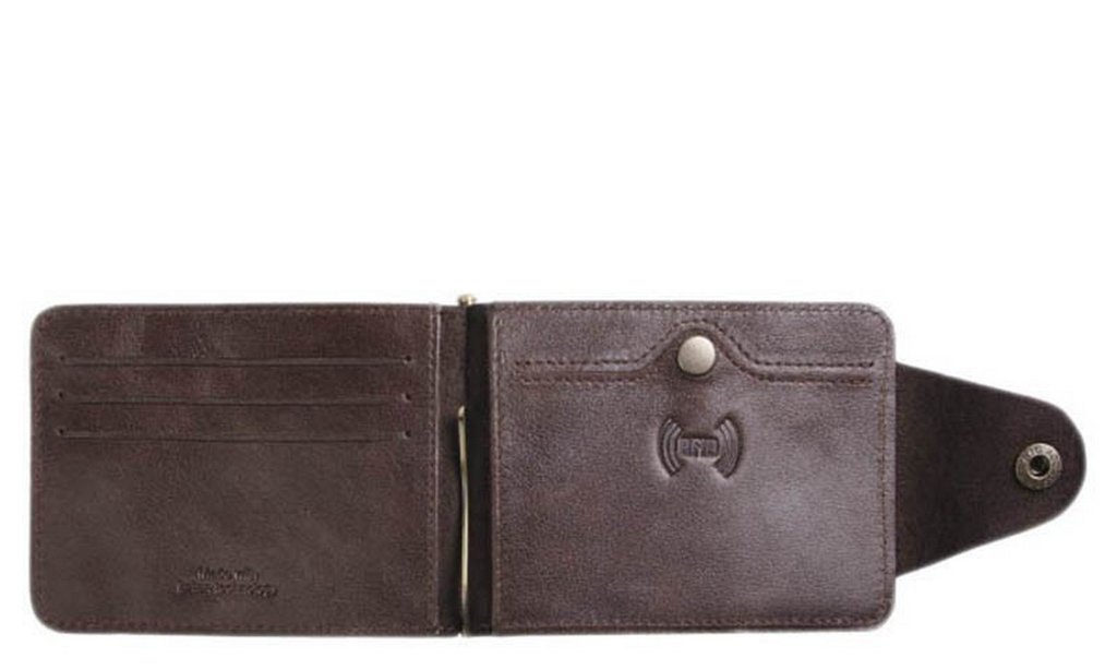 Зажим для денег D.Morelli "Титан" с RFID-защитой, коричневый