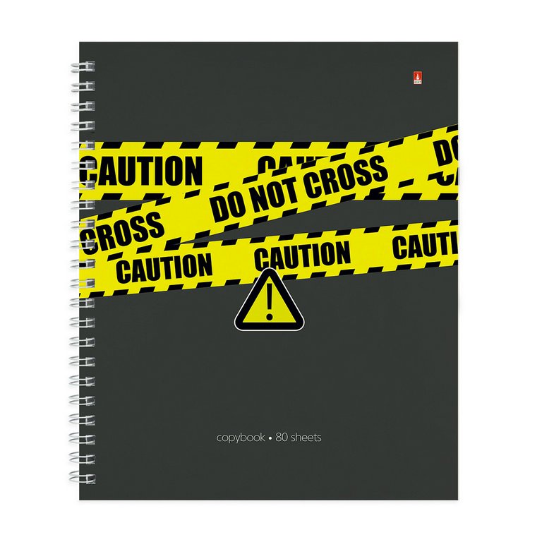 Тетрадь 80 лист кл. А5 на гребне "KEEP AWAY" 5 ВИДОВ