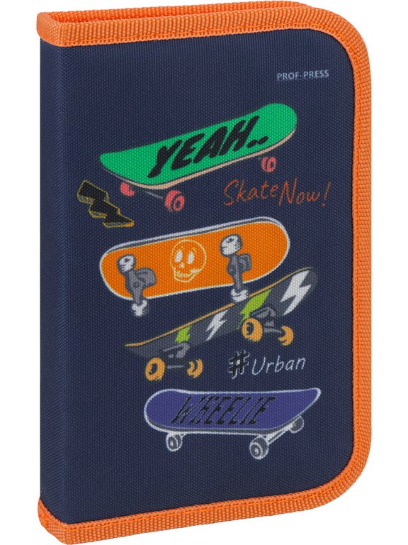 Пенал 1 отд. для мальчика Prof-Press "Яркие скейтборды" 190х115 (ткань)