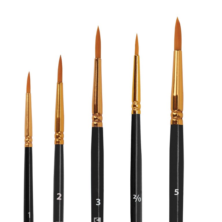 Кисти в наборе 10 шт синтетика BRAUBERG (круглые, овальные, плоские, лайнеры)