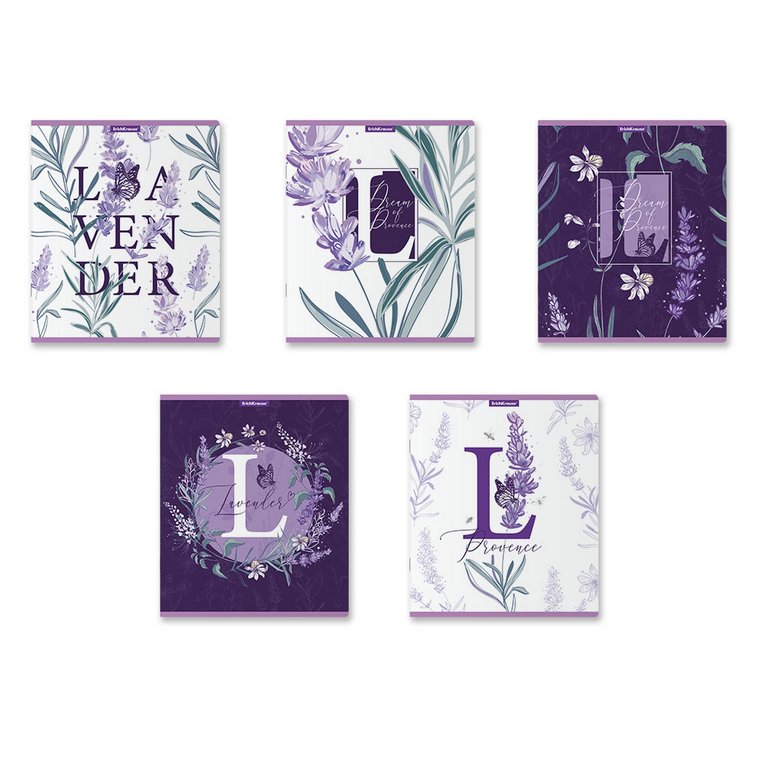 Тетрадь 48 лист кл. А5 на скрепке "Lavender"