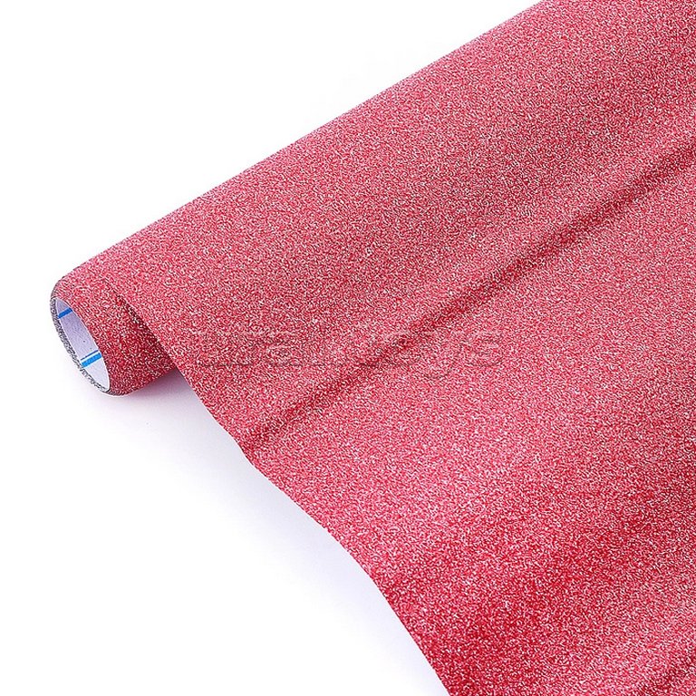 Пленка самоклеящаяся в рулоне с блестками 45*100 см, 100мкм, терракотово-розовая deVENTE
