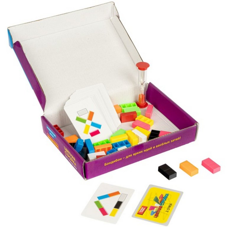 Игра развивающая Баланс "ЦВЕТНАЯ СТРОЙКА" 4+, Bondibon