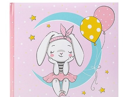 Фотоальбом 120 фото 10*15см "Зайчик на луне" 22*22см обложка картон