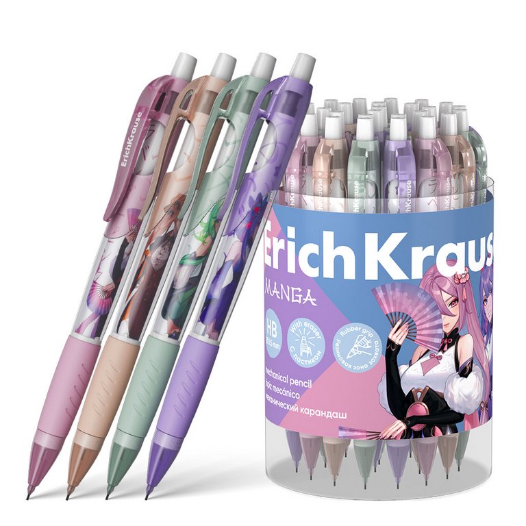 Карандаш механический 0.7 мм с рисунком ErichKrause "Manga " ассорти