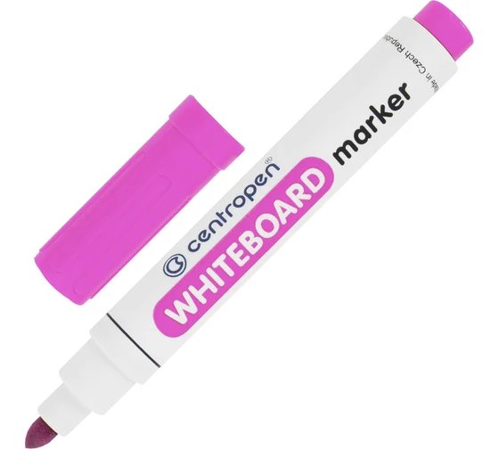 Маркер для доски Centropen 2,5 мм розовый круг.