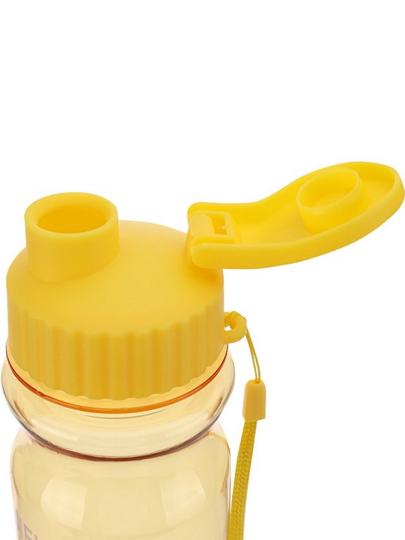 Бутылка пластиковая  450мл "На спорте" прозрачная желтая MILAND