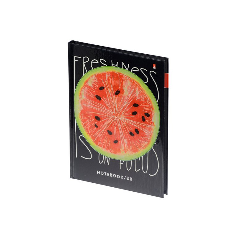 Бизнес-блокнот А6  80л., 105*148 мм, Альт "СВЕЖЕСТЬ. АРБУЗ"