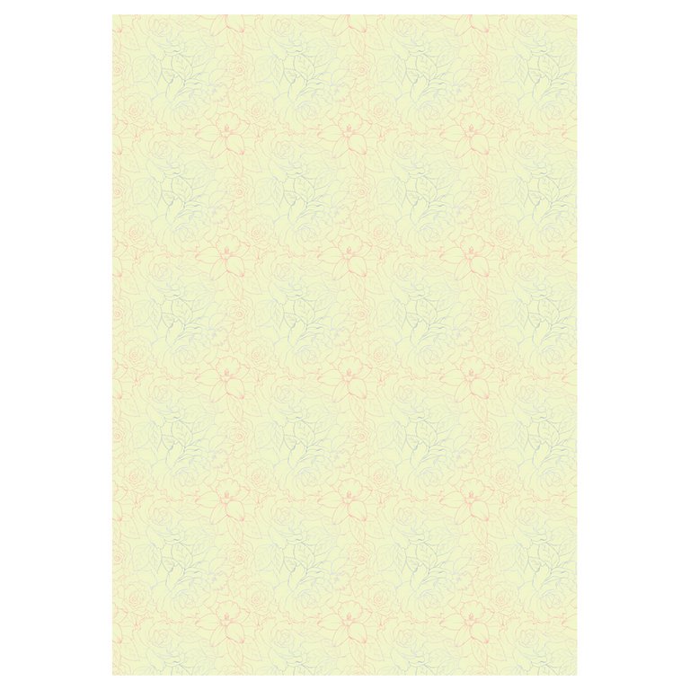 Бумага упаковочная 70*100см  в рулоне (ассорти) "Grace twigs" MESHU