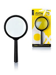 Лупа 60 мм, на ручке 7-кратн. увеличение, пластиковая оправа GLOBUS