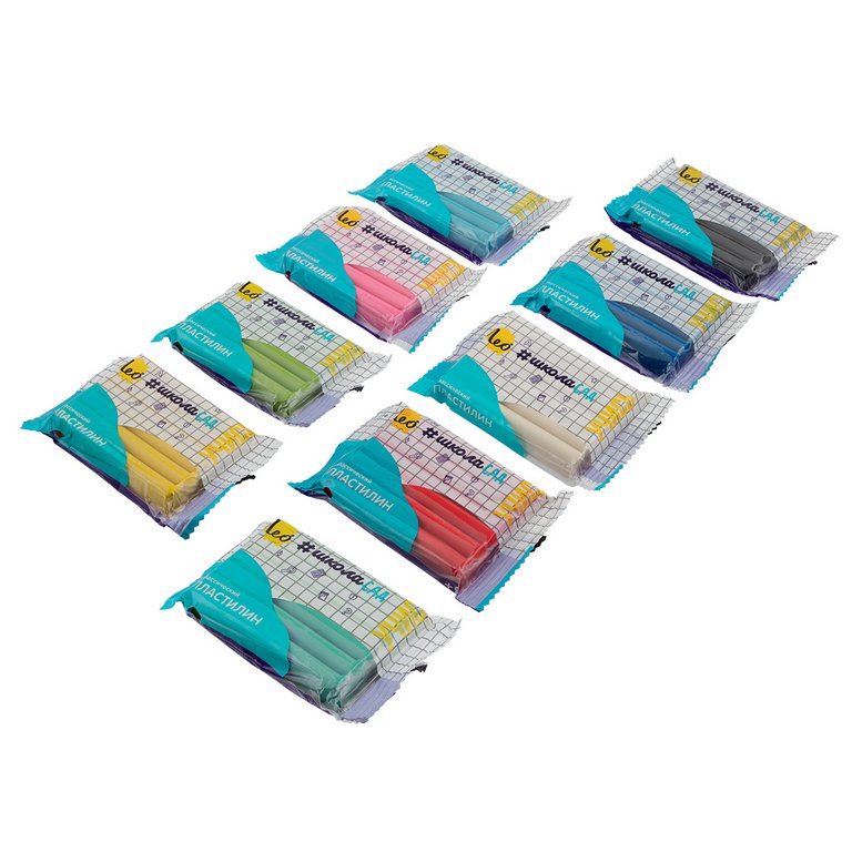 Пластилин  1 цв. синий 50гр Лео "ШколаСад"