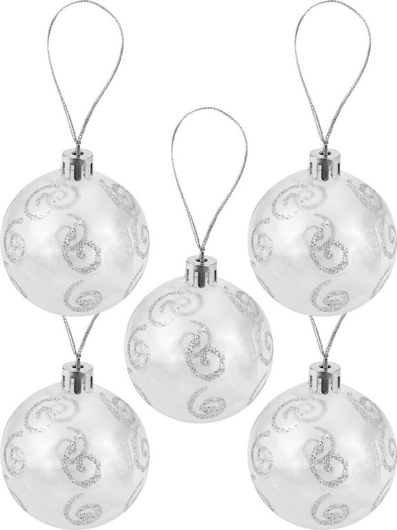 Набор шаров  цвет серебро  60 мм 20 шт+ верхушка 1шт