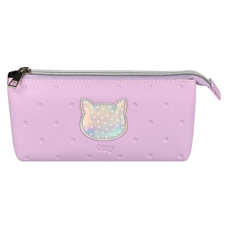 Пенал  для девочки "Паттерн" 19*10,5 см кожзам, фиолетовый