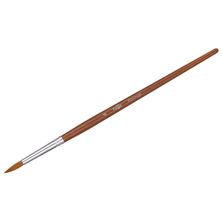 Кисть Колонок № 4 круглая живописная Гамма