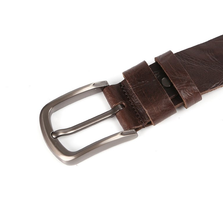 Ремень LEO VENTONI мужской, натуральная кожа, размер 130, коричневый