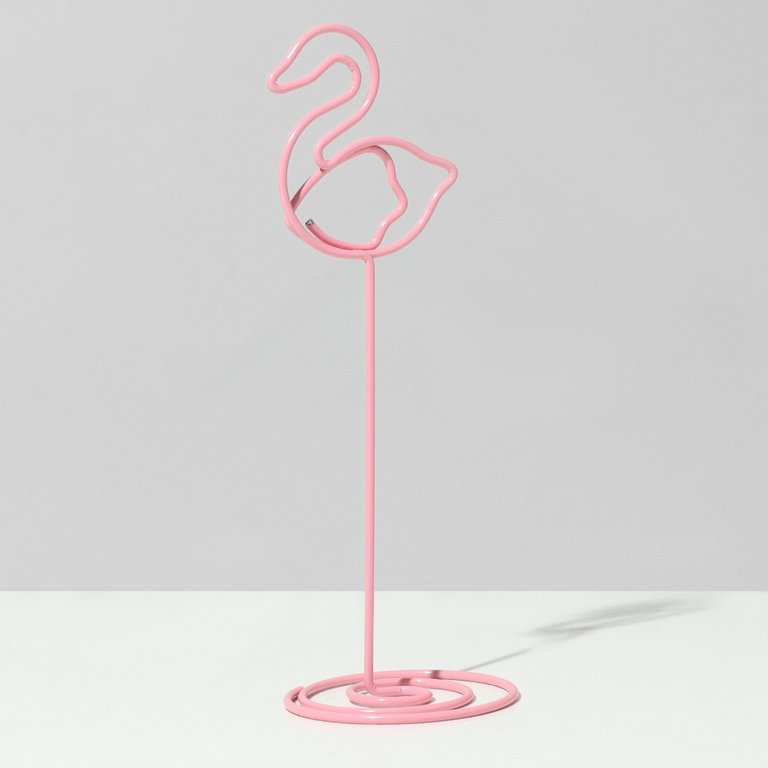 Мемо-клип  "Лебедь" цв. розовый