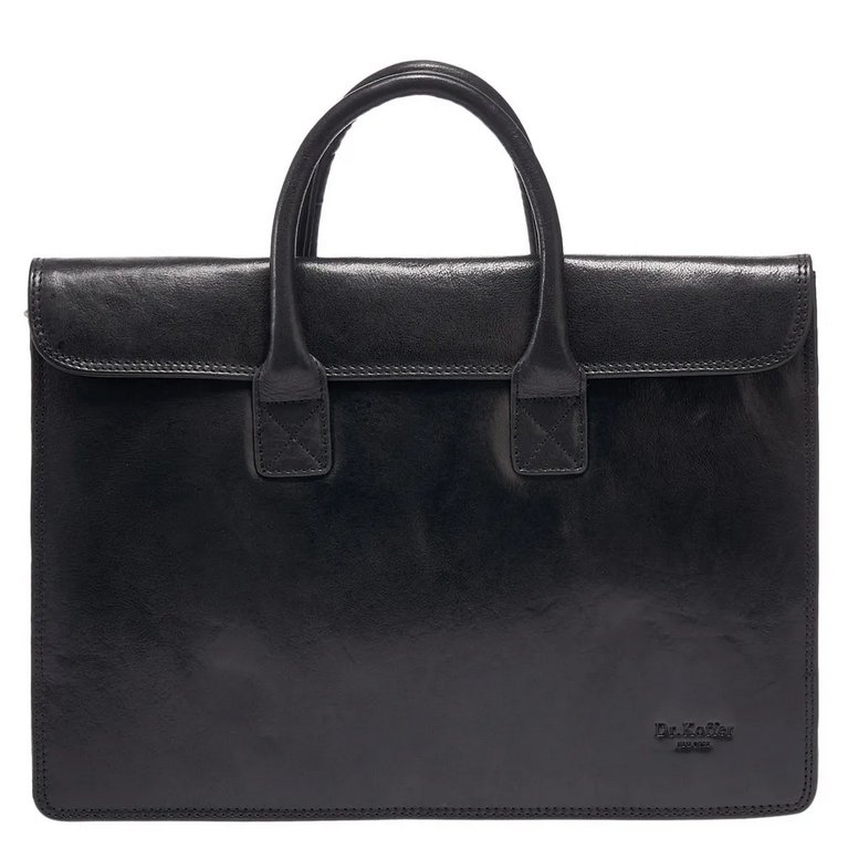 Сумка для документов Dr.Koffer, нат. кожа, черная