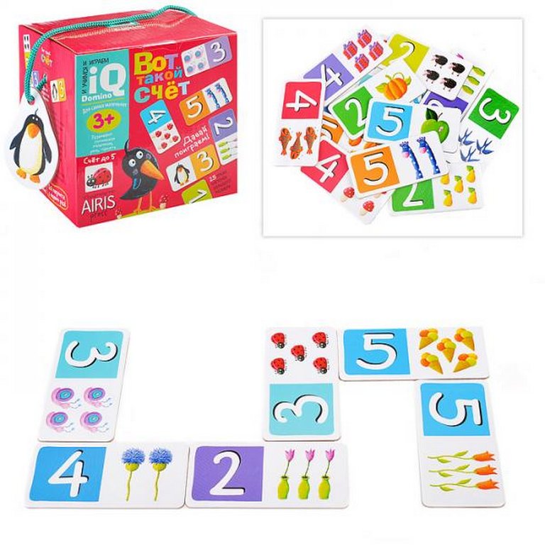 Игра настольная  Домино "Вот такой счет" (пластик) 3+ Airis-Press