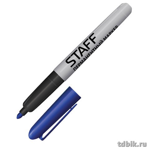 Маркер перманентный  2,0 мм STAFF круглый, синий