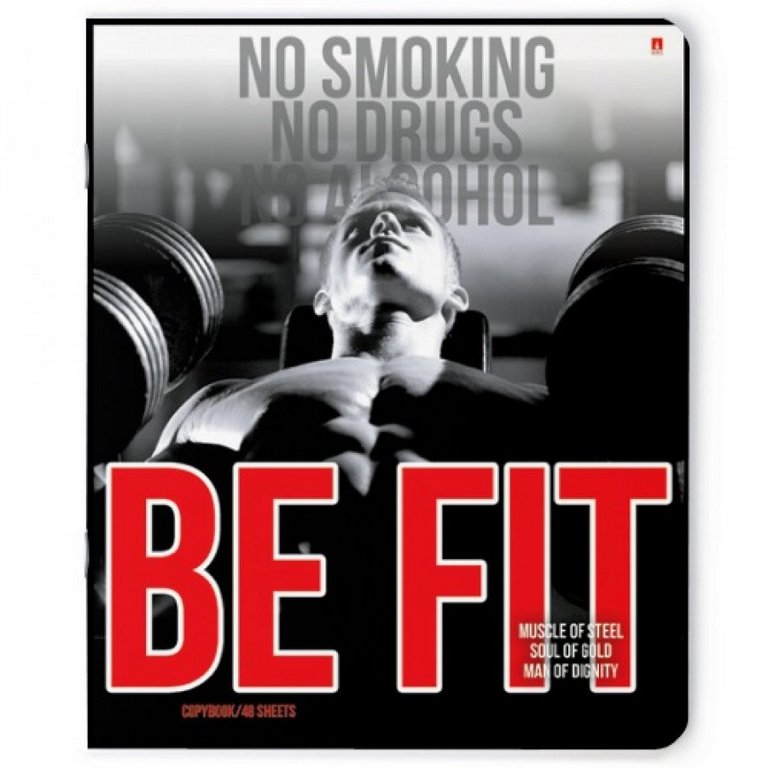 Тетрадь 48 лист кл. А5 на скрепке "БУДЬ В ФОРМЕ" 5 ВИДОВ