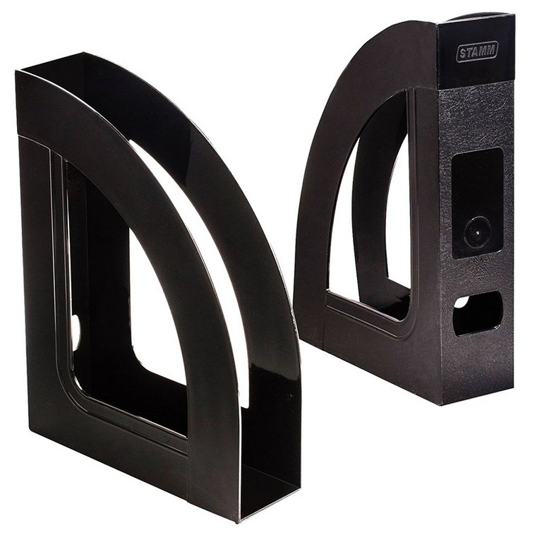Лоток вертикальный 70 мм Стамм Респект, черный