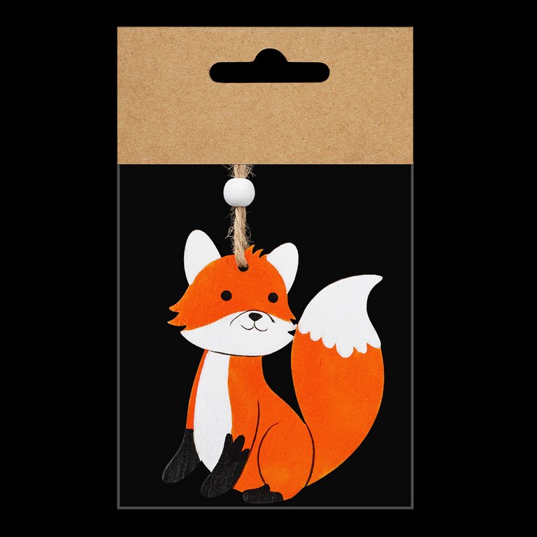 Украшение елочное из дерева "Лисичка" 8,5х12,5х0,5 см