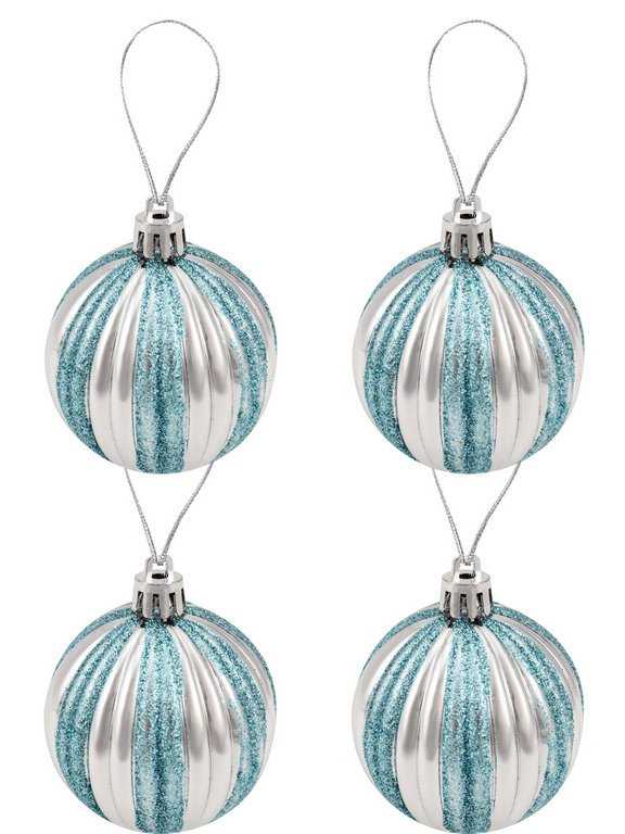 Набор шаров  цвет ассорти 60 мм 20 шт "Голубая лагуна"