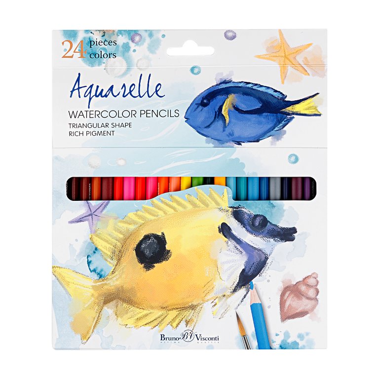 Набор карандашей акварельных 24 цв. BrunoVisconti "DreamWorld"