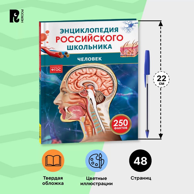 Энциклопедия российского школьника 7+ "Человек" Росмэн