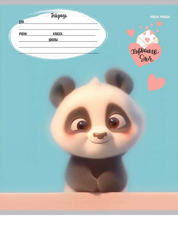 Тетрадь 12 лист лин. косая А5 "Милые животные" Profit