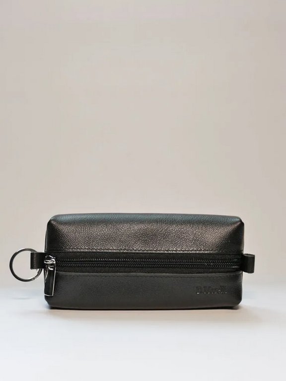 Футляр для ключей  D.Morelli "Black" из нат.кожи, на молнии