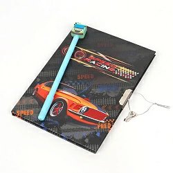 Набор подарочный 2в1 "Speed Racing" (блокнот 50л с замком, ручка)  13,5*18 см