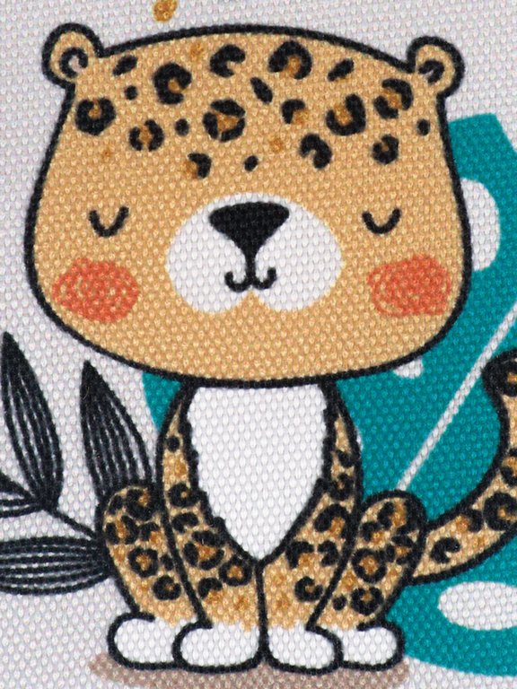 Пенал 3 отд. для девочки Prof-Press "Леопард мечтатель" 190*115 (ткань)