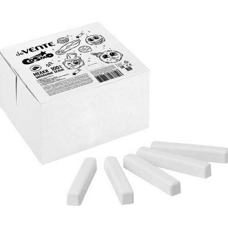 Мел школьный белый 100шт. deVENTE "Cosmo"