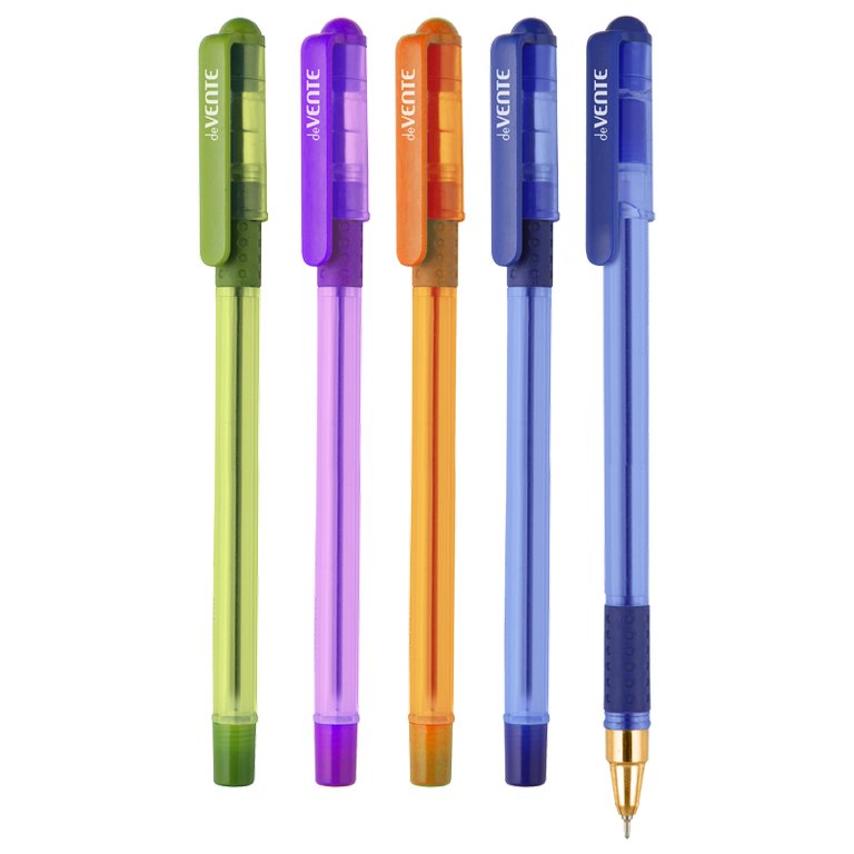 Ручка шариковая масляная deVENTE "Mr. Gold"  резин. упор 0,5мм синяя