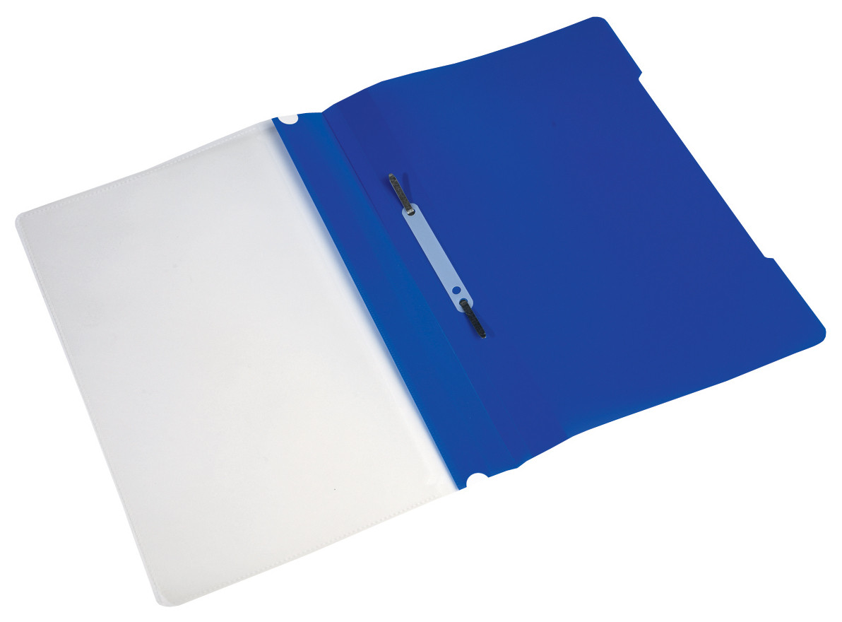 Папка-скоросшиватель А4 пластик (0,12/0,16 мм) с внешним карманом, цвета в ассортименте Бюрократ