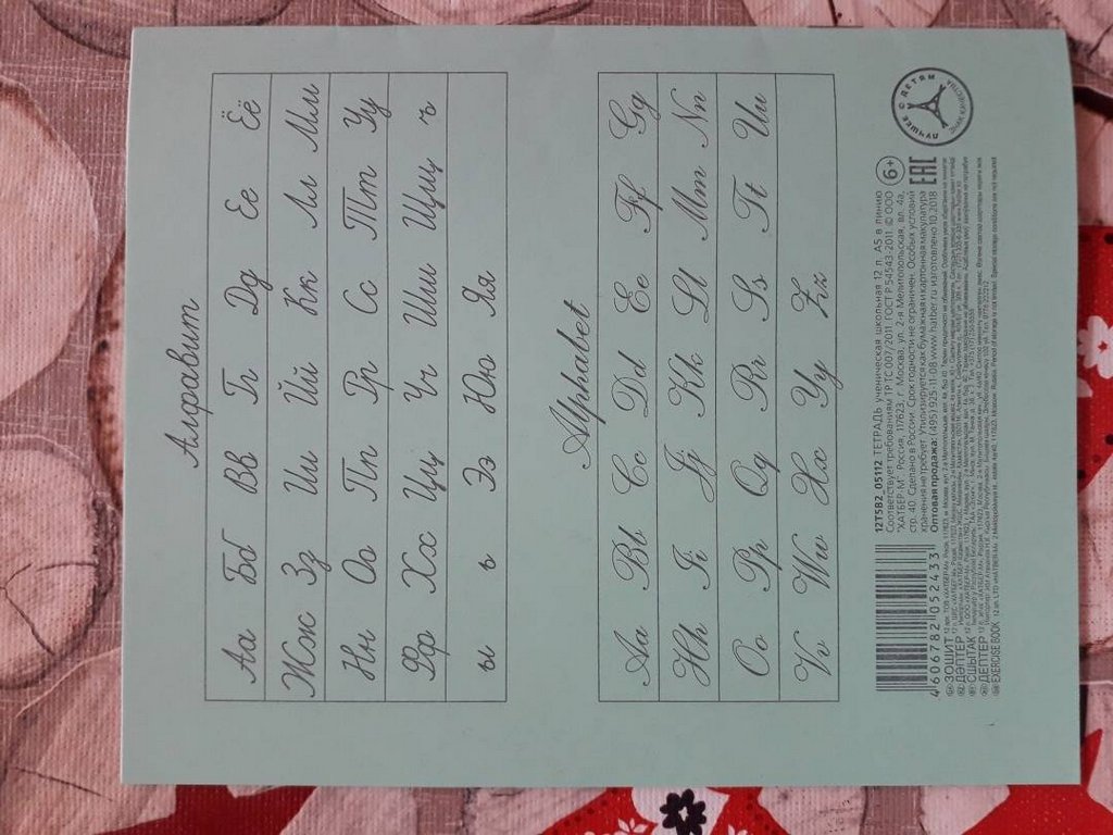 Тетрадь 12 лист лин. А5 бумага офсет с полями Hatber