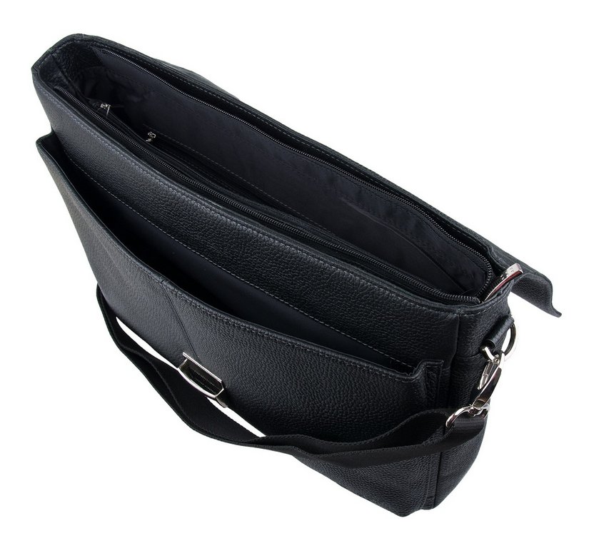 Портфель Baron 37*27*7 см, нат. кожа, черный