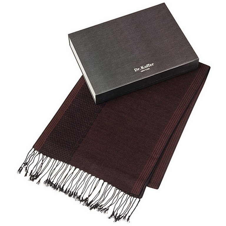 Шарф мужской Dr.Koffer 30x200 см, 50% шелк, 50% вискоза