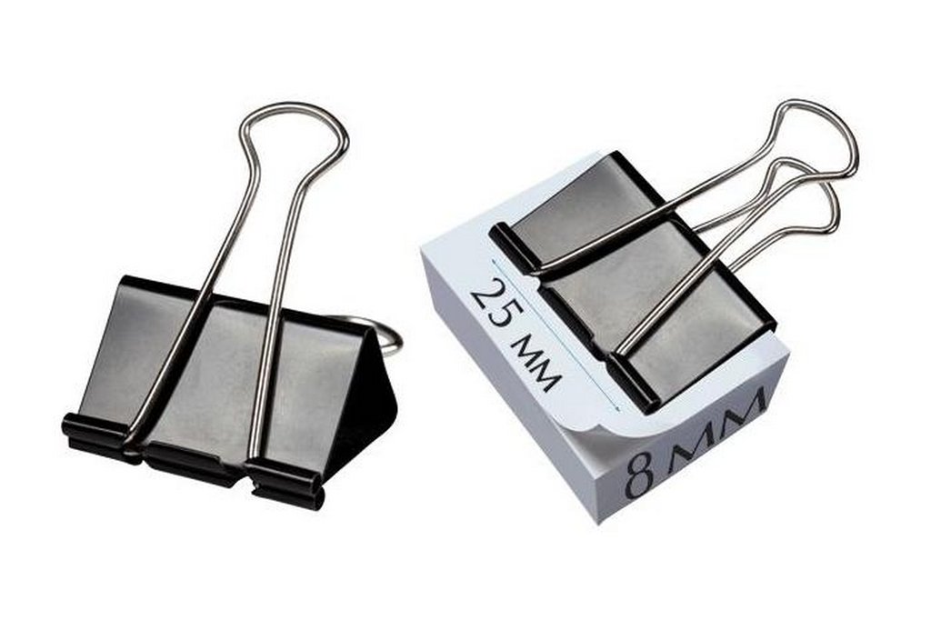 Зажим для бумаг 25 мм черный