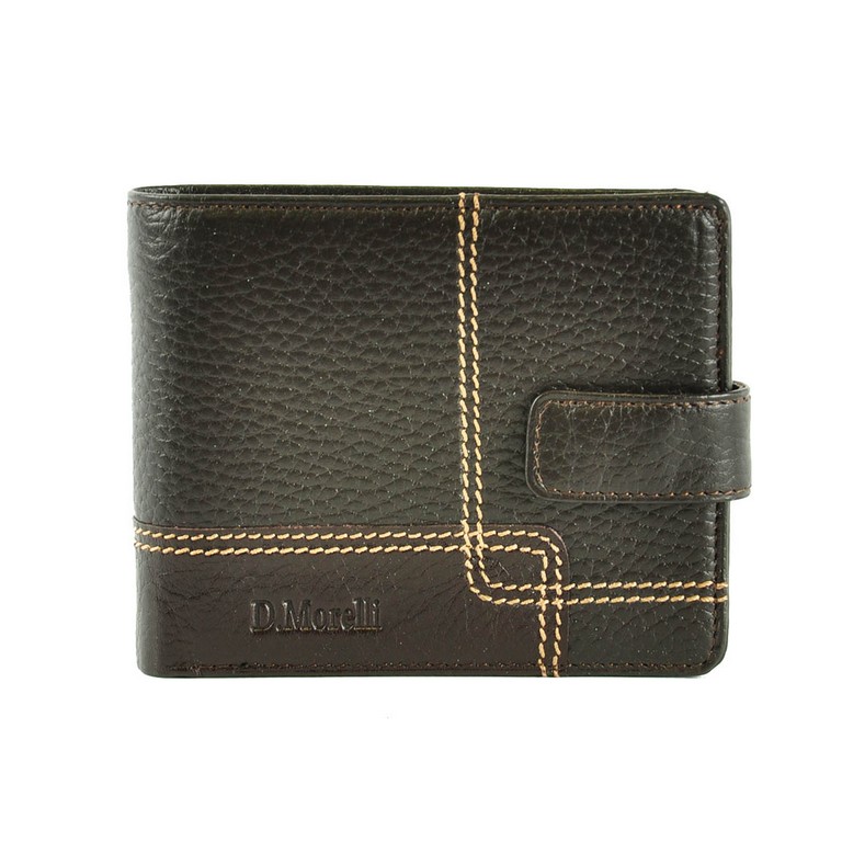 Портмоне D.Morelli мужское "Floter kross" с хлястиком, нат.кожа