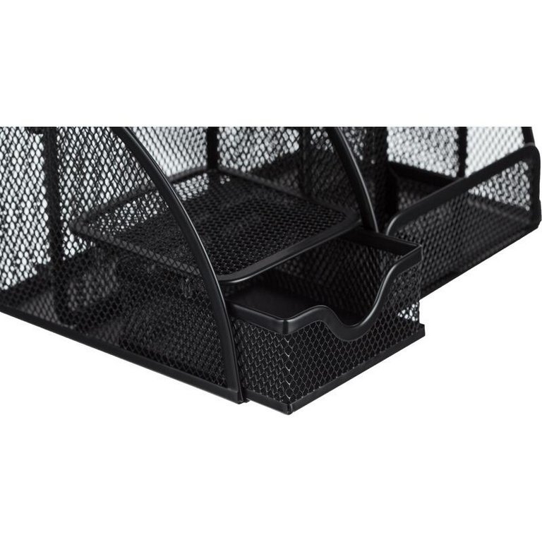 Подставка наст д/канц. принадлеж. металл, Attache 13*22*14 см 7 отд. черная