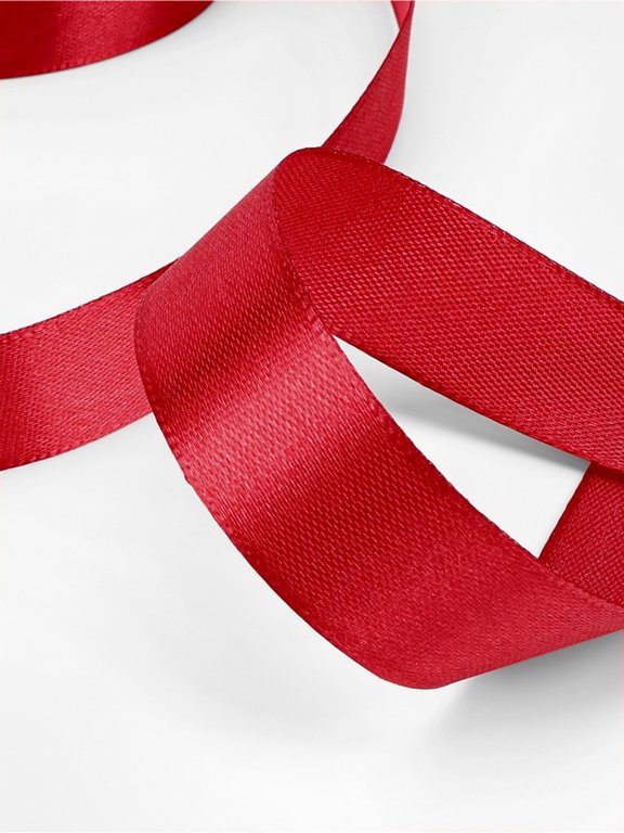 Лента атласная 2,0см*23м, цв. красный ART UZOR